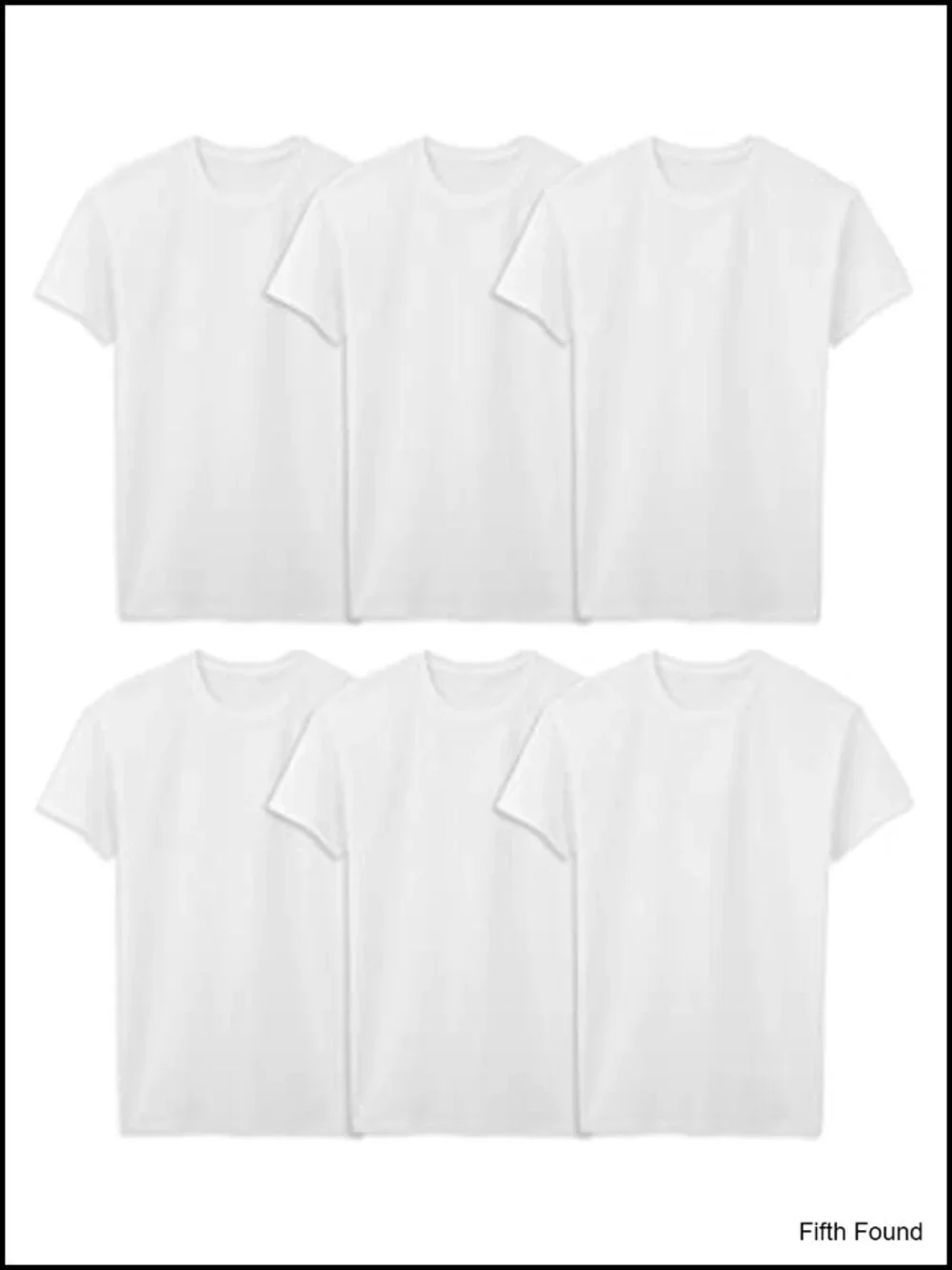 6 Pack Cotton Crew Neck Undershirts, Moisture Wicking Short Sleeve Tees, Tall